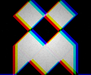 Abstract logo representing M as two figures based on GPN 23 Design Generator